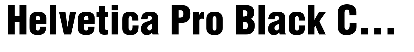 Helvetica Pro Black Condensed